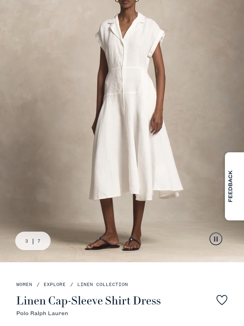Lauren Ralph Lauren Neutral Tan Button-Up Shirt Dress with Tie Belt